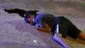 El cadaver de Facundo de 11 años, asesinado por por la policía
